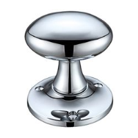 Chelsea Oval Door Knobs - Polished Chrome