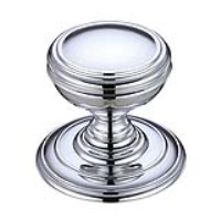 Henley Contoured Door Knobs - Polished Chrome