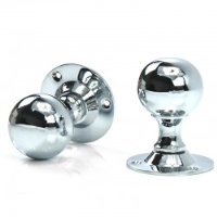 Hampton Ball Door Knobs - Polished Chrome