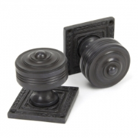 Tewkesbury Square Knob Set - Aged Bronze Finish