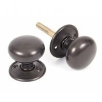 Aged Bronze Mushroom Knob Set