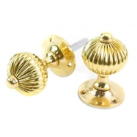 Regency Door Knobs - Polished Brass