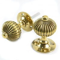 Regency Door Knobs - Aged Brass