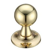 Hampton Ball Door Knobs - Polished Brass