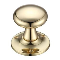 Kensington Mushroom Door Knobs - Polished Brass