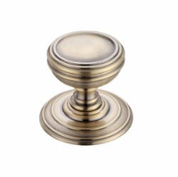 Henley Contoured Door Knobs - Florentine Brass