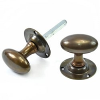 Antique Brass Oval Door Knobs