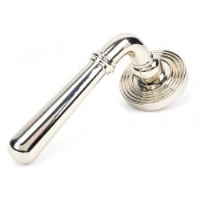 Newbury Lever on Beehive Rose Set - Polished Nickel