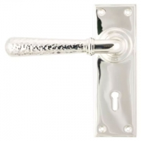 Hammered Newbury Lever - Polished Nickel