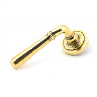 Aged Brass Newbury Lever on Art Deco Rose Set - Unsprung