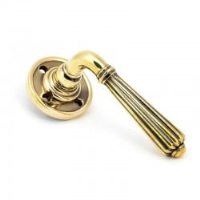 Aged Brass Hinton Lever on Rose Set - Unsprung