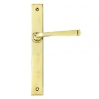 Avon Slimline Sprung Lever Latch Set - Aged Brass