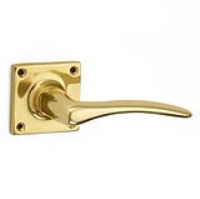 Croft 2147 Oaken Lever Door Handle on a Square Rose