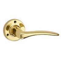 Croft 2071R Oaken Lever Door Handle on a Round Rose