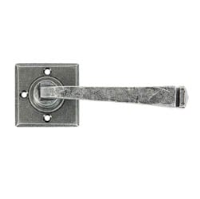 Blacksmith Pewter Patina Avon Lever Door Handle on Rose Set - Unsprung