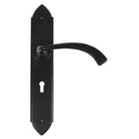 Traditional Blacksmith Gothic Curved Lever Door Handle