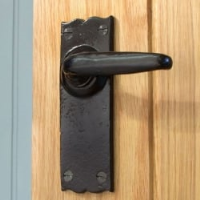 Traditional Blacksmith Oak Lever Door Handle