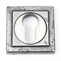 Blacksmith Pewter Patina Square Euro Escutcheon