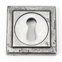 Blacksmith Pewter Patina Square Escutcheon