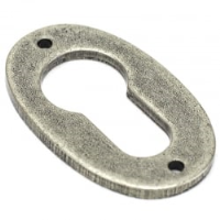 Blacksmith Pewter Patina Oval Euro Escutcheon