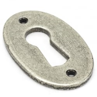 Blacksmith Pewter Patina Oval Escutcheon