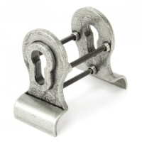 Blacksmith Pewter Patina Euro Door Pull with Back-To-Back Fixings
