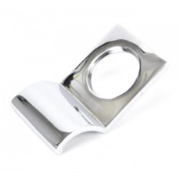 Rustic Cylinder Latch Cover - Polished Chrome