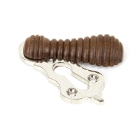 Rosewood Beehive Escutcheon with Nickel Backplate