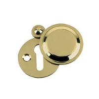 Covered Victorian Escutcheon - Polished Brass Finish