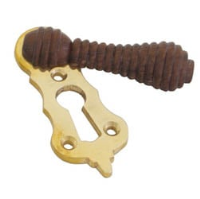 Rosewood Beehive Escutcheon with Brass Backplate