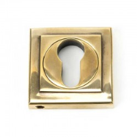 Aged Brass Square Euro Escutcheon