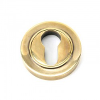 Aged Brass Round Euro Escutcheon