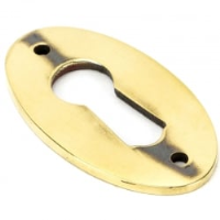 Aged Brass Oval Escutcheon