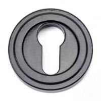 Traditional Blacksmith Art Deco Round Euro Escutcheon