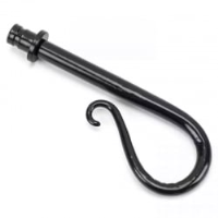 Traditional Blacksmith Shepherd's Crook Curtain Finial