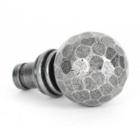 Blacksmith Pewter Patina Beaten Ball Curtain Finial