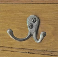 Kirkpatrick 1174 Double Loop Coat Hook - Pewter Finish