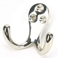 Celtic Double Coat Hook - Polished Nickel Finish