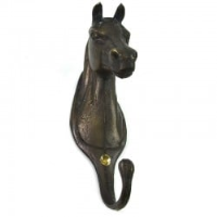 Solid Bronze Horse Head Hook