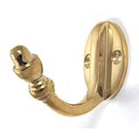 Single Acorn Hook - Brass Finish