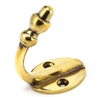 Single Acorn Hook - Aged Brass Finish