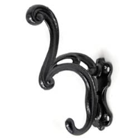 Waterfall Curve Coat Hook - Black Finish