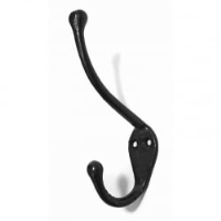 Traditional Coat Hook - Black Finish