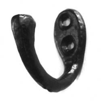 Single Loop Coat Hook - Black Finish