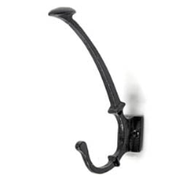 Edwardian Coat Hook - Black Finish