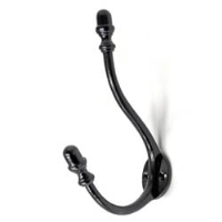 Acorn Hat and Coat Hook - Black Finish