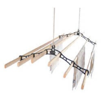 Six Lath Victorian Kitchen Maid® Pulley Clothes Airer