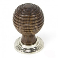 Beehive Rosewood Cabinet Knob with Nickel Rose