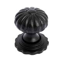 Wenlock Daisy Cabinet Knob - Black Finish