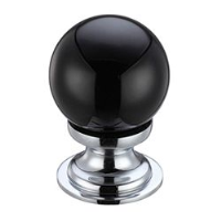 Black Glass Cabinet Knob